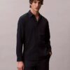 Chemise classique unie en seersucker Chemise classique unie en seersucker