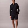 Chemise classique unie en seersucker Chemise classique unie en seersucker