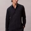 Chemise classique unie en seersucker Chemise classique unie en seersucker