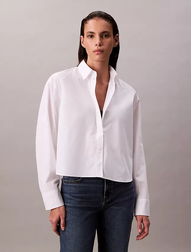 Chemise courte ajustée à boutons Chemise courte ajustée à boutons