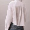 Chemise courte ajustée en popeline de coton Chemise courte ajustée en popeline de coton