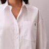 Chemise courte ajustée en popeline de coton Chemise courte ajustée en popeline de coton