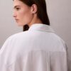 Chemise courte ample boutonnée en popeline Chemise courte ample boutonnée en popeline
