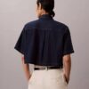 Chemise courte ample en mélange de lyocell Chemise courte ample en mélange de lyocell