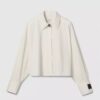 Chemise courte boutonnée en popeline Chemise courte boutonnée en popeline