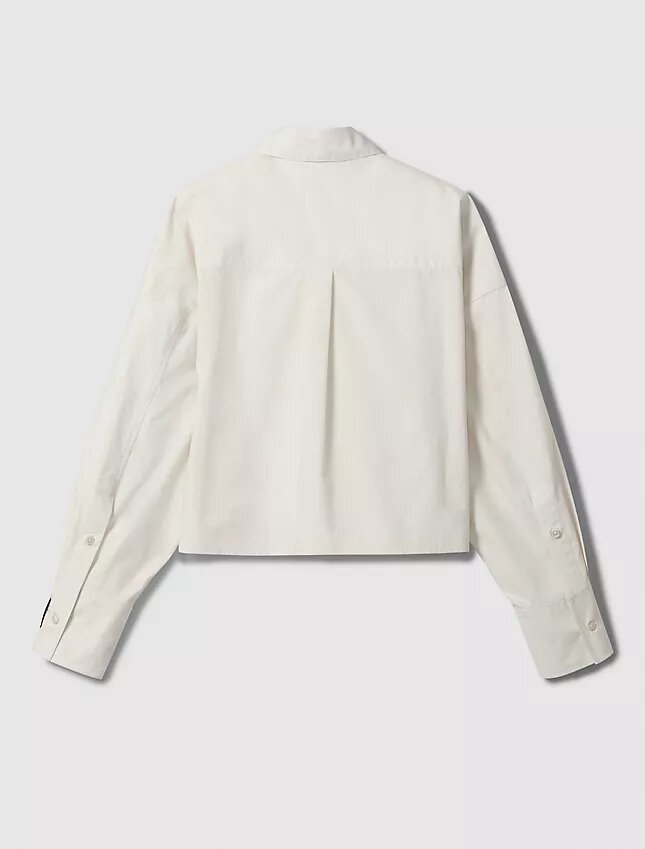 Chemise courte boutonnée en popeline Chemise courte boutonnée en popeline