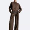 Chemise courte à manches dolman et boutons, coupe décontractée Chemise courte à manches dolman et boutons, coupe décontractée