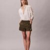 Chemise décontractée boutonnée en popeline de coton rayée Chemise décontractée boutonnée en popeline de coton rayée