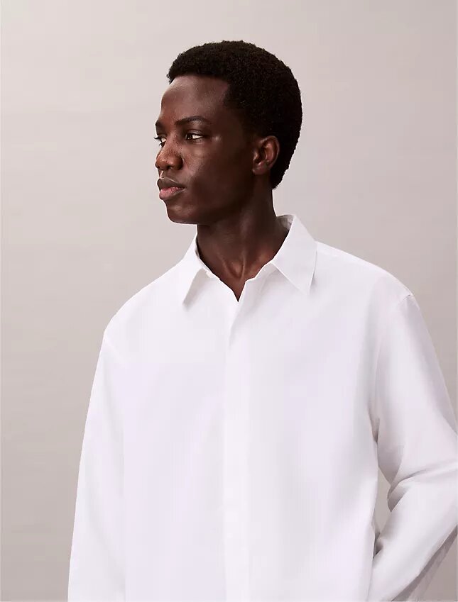Chemise décontractée en coton et soie Chemise décontractée en coton et soie