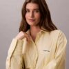 Chemise de nuit courte en popeline de coton Chemise de nuit courte en popeline de coton