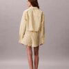 Chemise de nuit courte en popeline de coton Chemise de nuit courte en popeline de coton