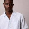 Chemise de nuit décontractée en seersucker à boutons Chemise de nuit décontractée en seersucker à boutons