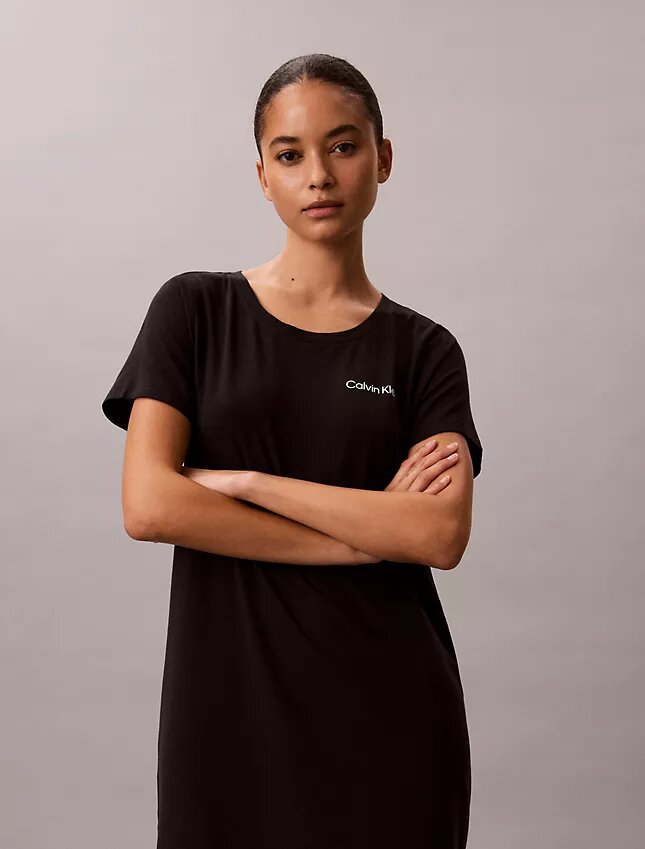 Chemise de nuit en mélange de viscose et de coton Chemise de nuit en mélange de viscose et de coton
