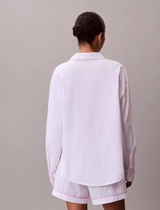 Chemise de nuit en popeline de coton pour la Saint-Valentin Chemise de nuit en popeline de coton pour la Saint-Valentin