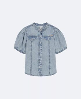Chemise en denim à boutons pour filles