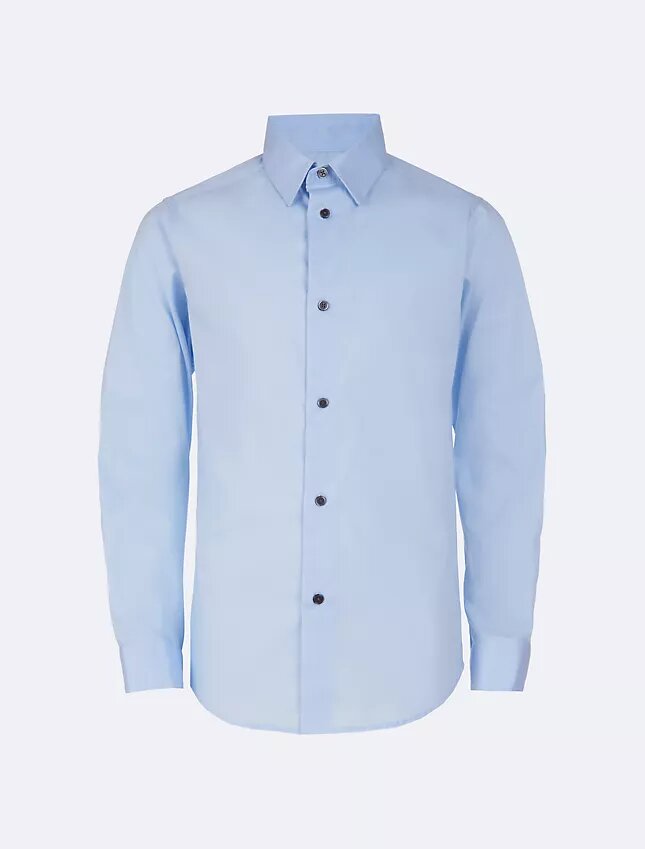 Chemise en popeline à boutons pour garçons Chemise en popeline à boutons pour garçons