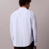 Chemise en popeline délavée à rayures teintes dans la masse Chemise en popeline délavée à rayures teintes dans la masse