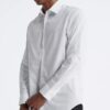 Chemise habillée slim fit en coton à motif chevrons Chemise habillée slim fit en coton à motif chevrons