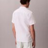 Chemise à manches courtes boutonnée en lin et coton Chemise à manches courtes boutonnée en lin et coton