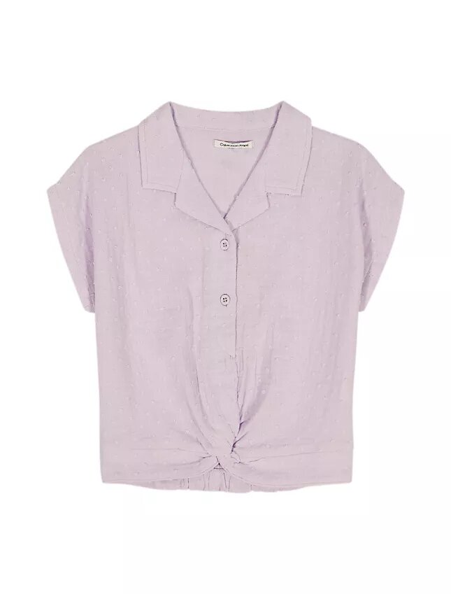 Chemise nouée à boutons pour filles Chemise nouée à boutons pour filles