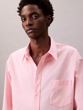 Chemise oversize en popeline de coton boutonnée