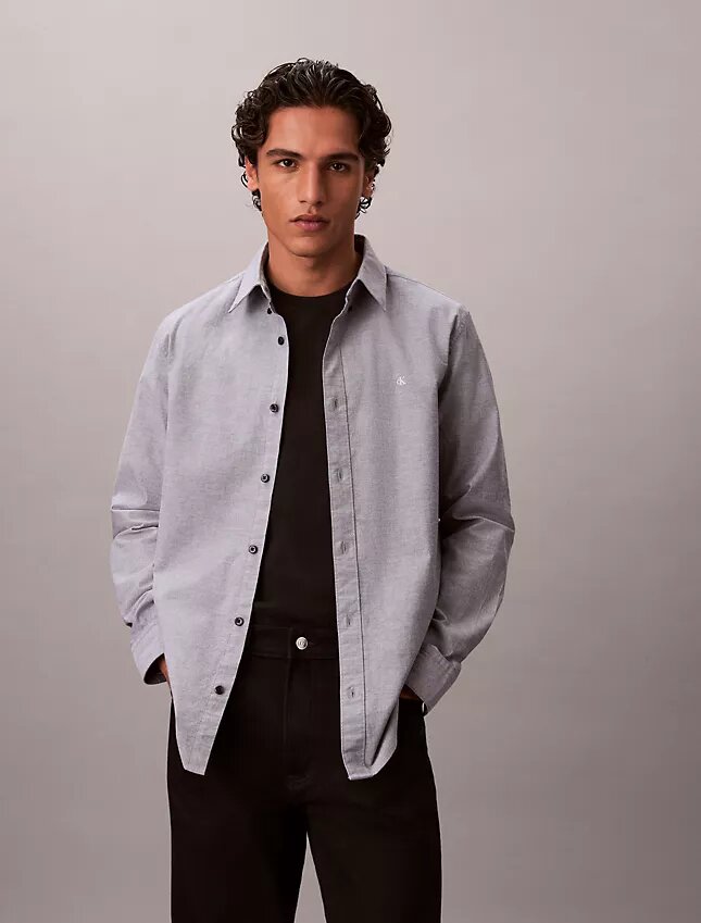 Chemise Oxford classique unie à boutons Chemise Oxford classique unie à boutons