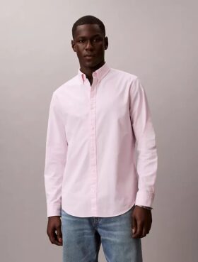 Chemise Oxford classique unie à boutons