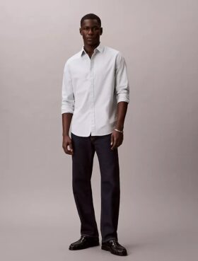 Chemise Oxford classique unie à boutons
