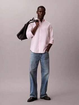 Chemise Oxford classique unie à boutons