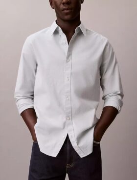 Chemise Oxford classique unie à boutons