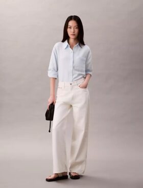 Chemise à pattes de boutonnage en double gaze