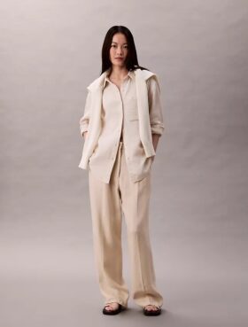 Chemise à pattes de boutonnage en double gaze