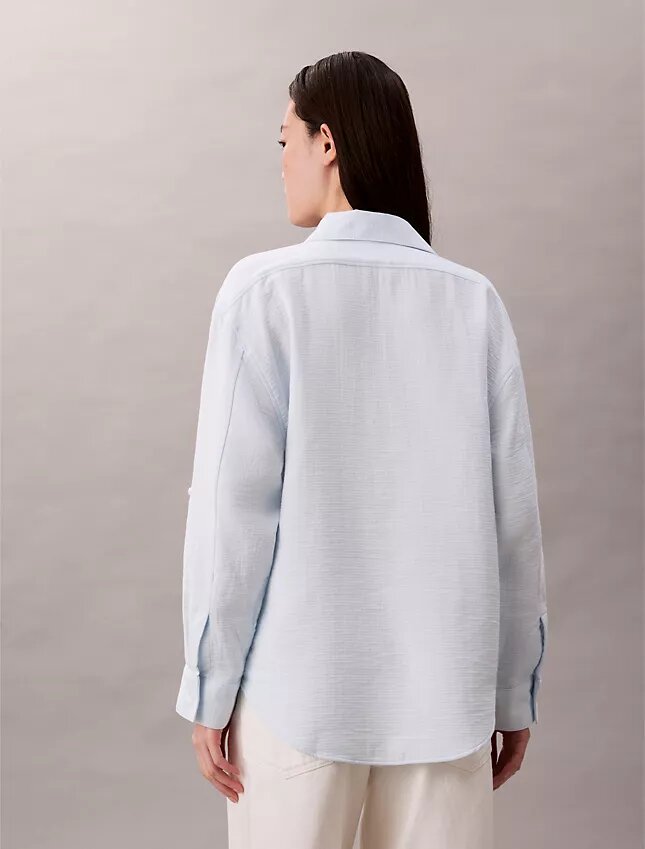 Chemise à pattes de boutonnage en double gaze Chemise à pattes de boutonnage en double gaze