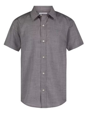 Chemise à rayures à manches courtes et boutons pour garçons