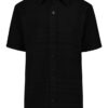 Chemise à rayures texturées et boutons pour garçons Chemise à rayures texturées et boutons pour garçons