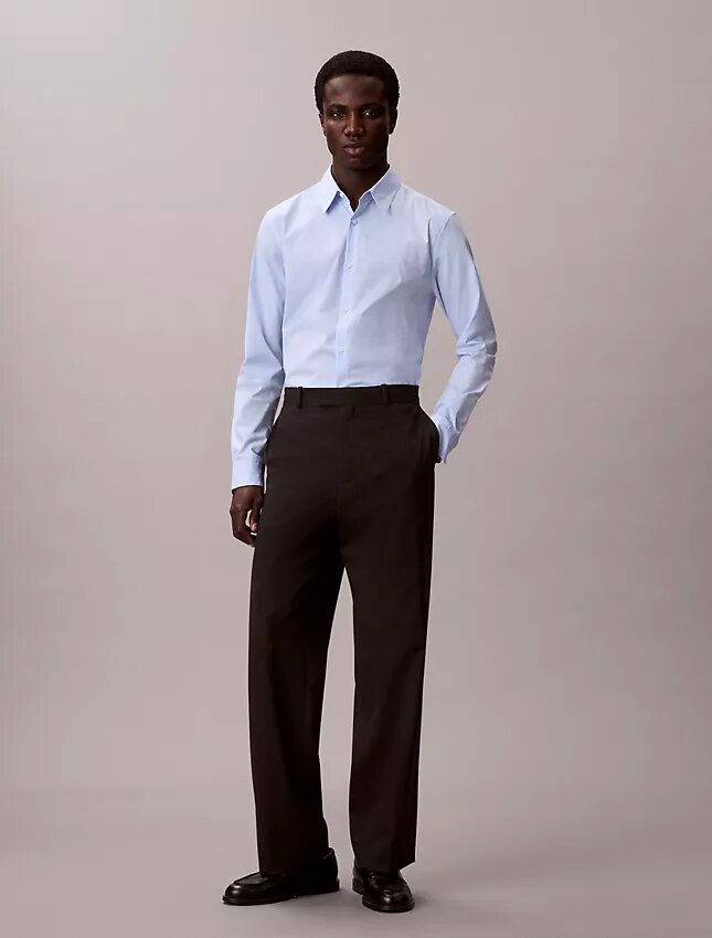Chemise slim boutonnée en Cotton Stretch à carreaux vichy Chemise slim boutonnée en Cotton Stretch à carreaux vichy