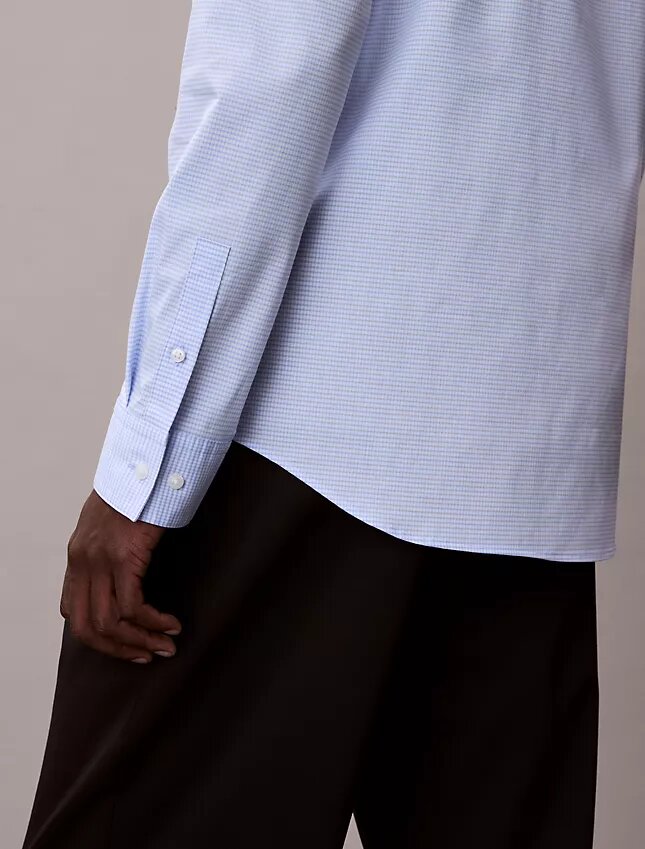 Chemise slim boutonnée en Cotton Stretch à carreaux vichy Chemise slim boutonnée en Cotton Stretch à carreaux vichy