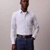Chemise slim boutonnée en Cotton Stretch à rayures Chemise slim boutonnée en Cotton Stretch à rayures
