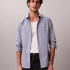 Chemise slim boutonnée en Cotton Stretch à rayures Chemise slim boutonnée en Cotton Stretch à rayures