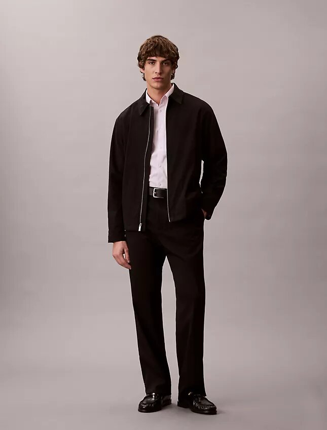 Chemise slim boutonnée en Cotton Stretch à rayures Chemise slim boutonnée en Cotton Stretch à rayures
