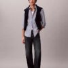 Chemise slim boutonnée en Cotton Stretch à rayures Chemise slim boutonnée en Cotton Stretch à rayures