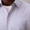 Chemise slim boutonnée en Cotton Stretch à rayures Chemise slim boutonnée en Cotton Stretch à rayures