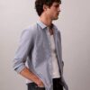 Chemise slim boutonnée en Cotton Stretch à rayures Chemise slim boutonnée en Cotton Stretch à rayures