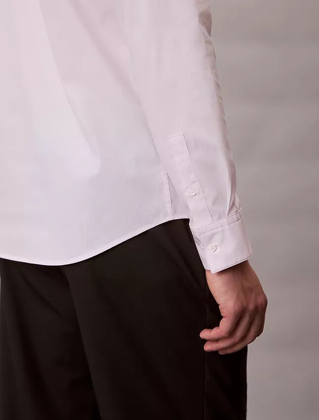 Chemise slim boutonnée en Cotton Stretch à rayures Chemise slim boutonnée en Cotton Stretch à rayures