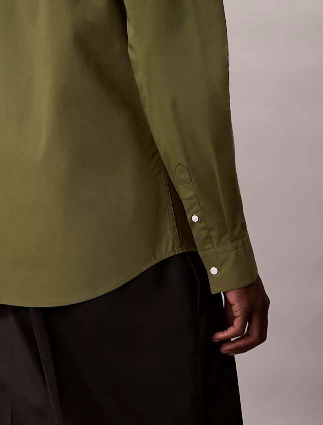 Chemise slim boutonnée en popeline de coton Cotton Stretch Chemise slim boutonnée en popeline de coton Cotton Stretch