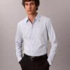 Chemise slim à carreaux en Cotton Stretch boutonnée Chemise slim à carreaux en Cotton Stretch boutonnée