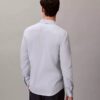 Chemise slim à col boutonné en jacquard géométrique Chemise slim à col boutonné en jacquard géométrique