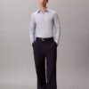 Chemise slim à col boutonné en jacquard géométrique Chemise slim à col boutonné en jacquard géométrique