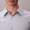 Chemise slim à col boutonné en jacquard géométrique Chemise slim à col boutonné en jacquard géométrique