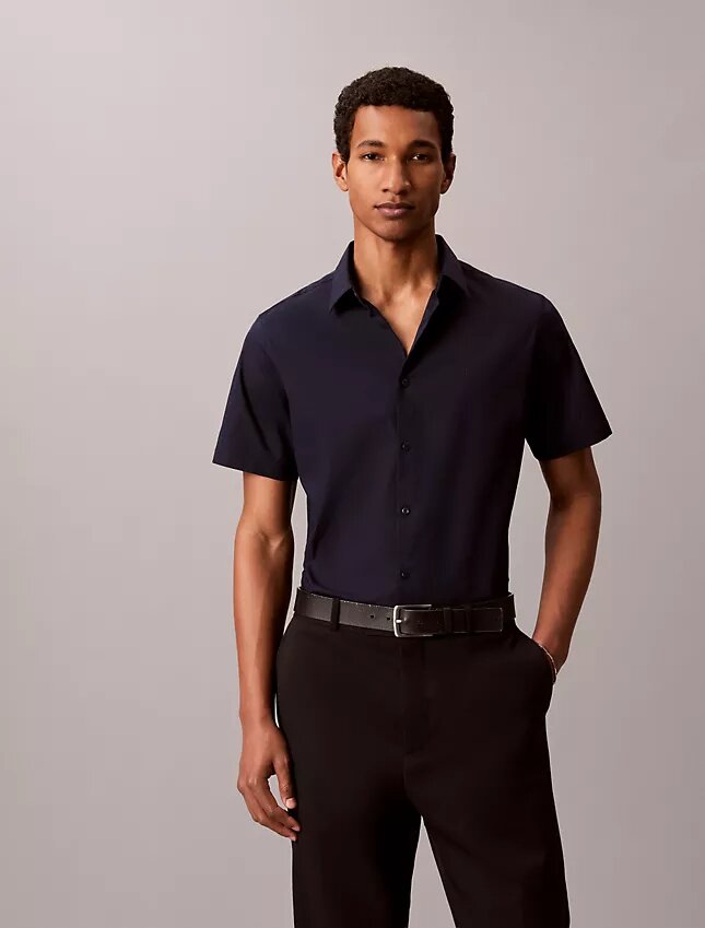 Chemise slim en coton Stretch à boutons Chemise slim en coton Stretch à boutons